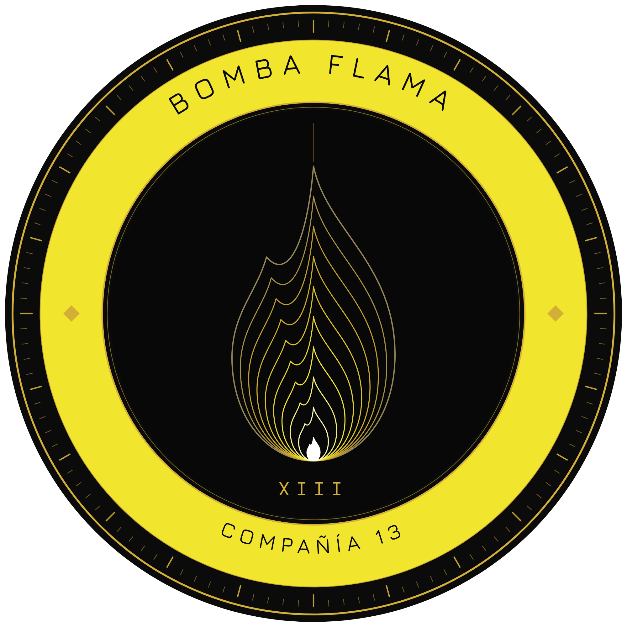 Logo de Bomba Flama, Compañía 13